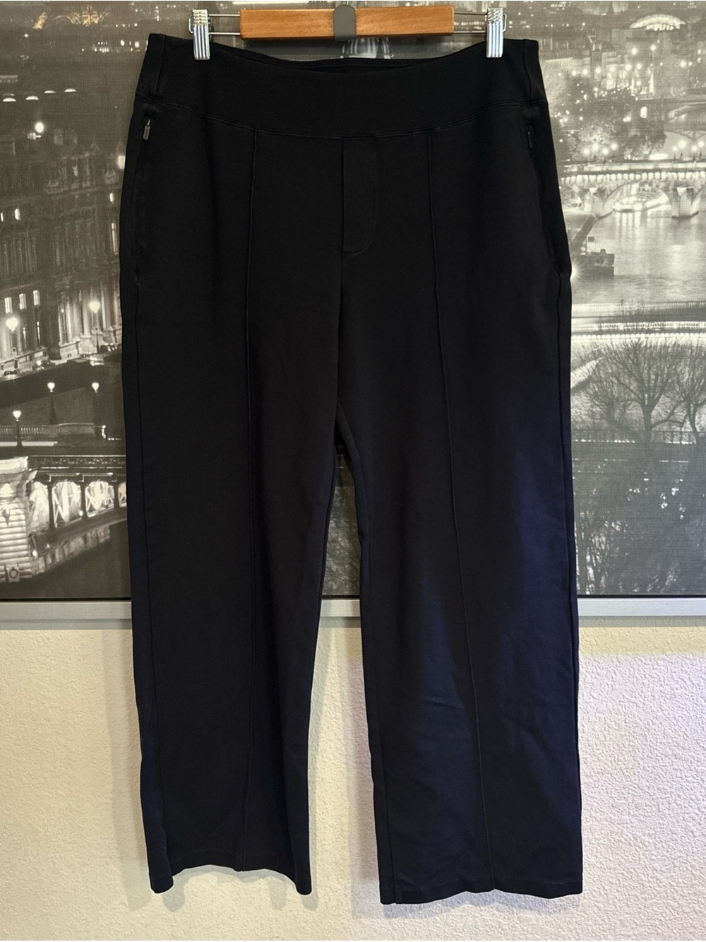 Athleta Women's Eastbound Wide Leg Black Size 16 Pants Athletic Relaxed